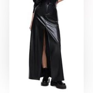 Alice + Olivia Rye leather maxi skirt size 0